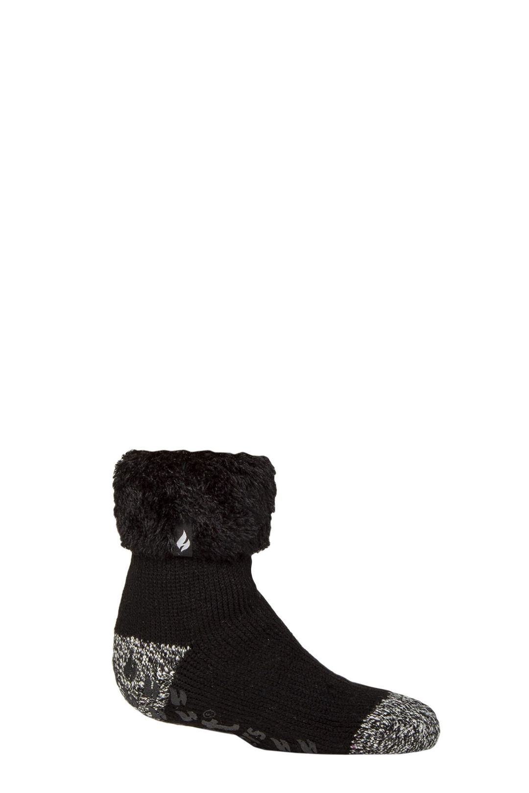 Cosy Fluffy Bed Socks for Kids | Warm Thermal Lounge Socks for Boys and Girls - Black - Image 1