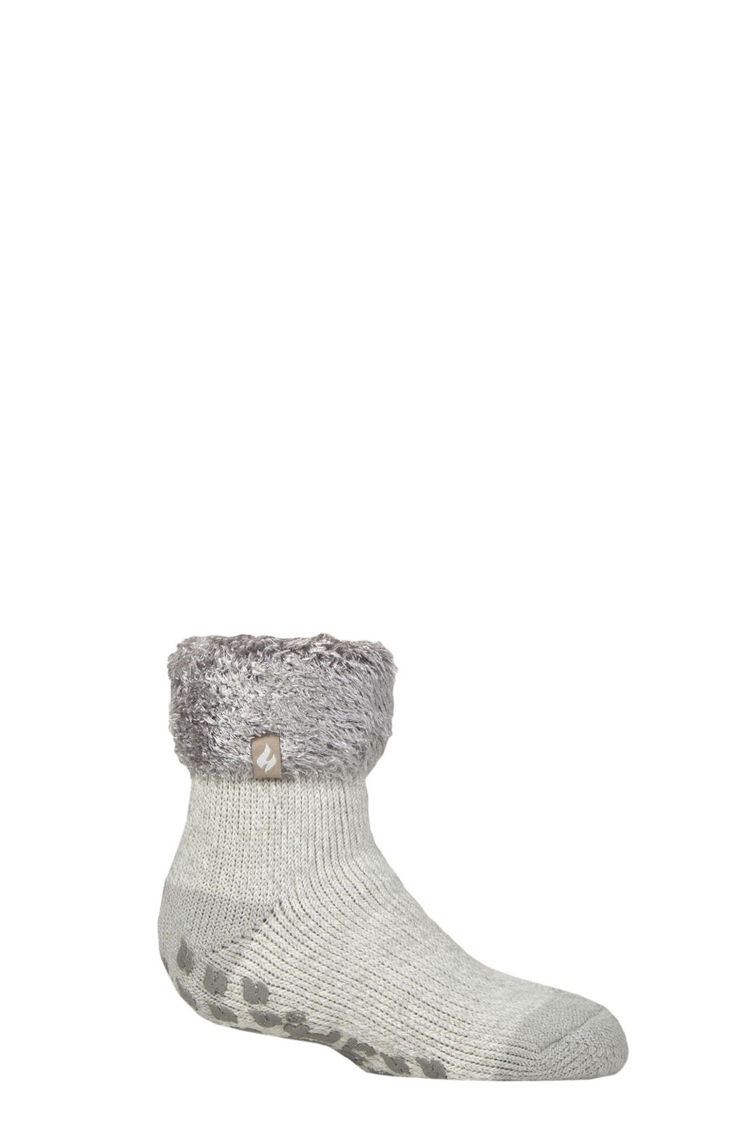 Cosy Fluffy Bed Socks for Kids | Warm Thermal Lounge Socks for Boys and Girls - Grey - Image 1