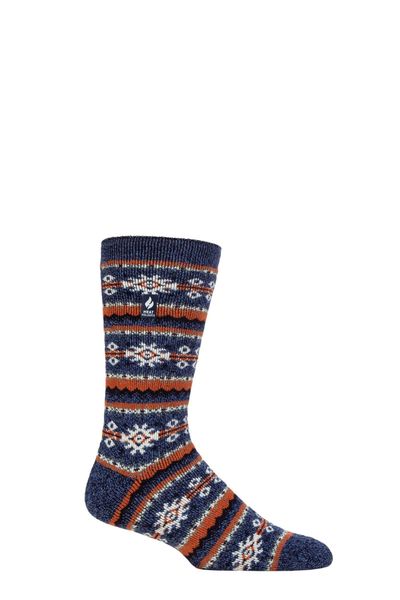 Extra Warm Nordic Thermal Socks for Men | Breathable Lite Winter Socks - Blue