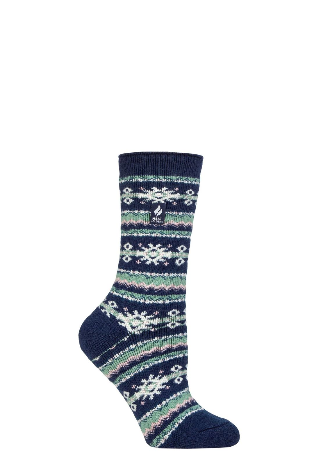 Lightweight Nordic Thermal Socks for Women - Winter Comfort - Indigo - Image 1