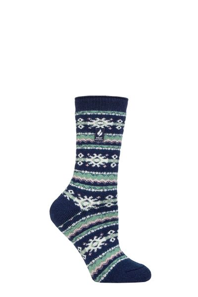 Lightweight Nordic Thermal Socks for Women - Winter Comfort - Indigo