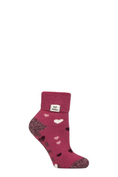 Cosy Turn-Over Cuff Lounge Socks | Warm Winter Socks for Women - Orchid