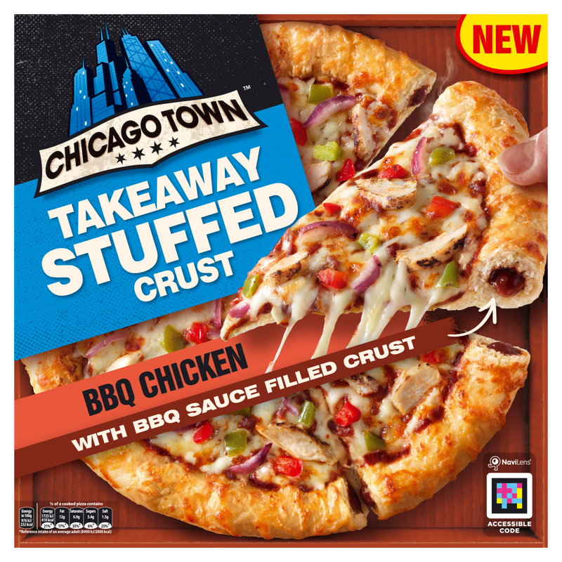 Chicago Town Takeaway Stuffed Crust BBQ Chicken with BBQ Sauce Filled Crust 668g - Image 1