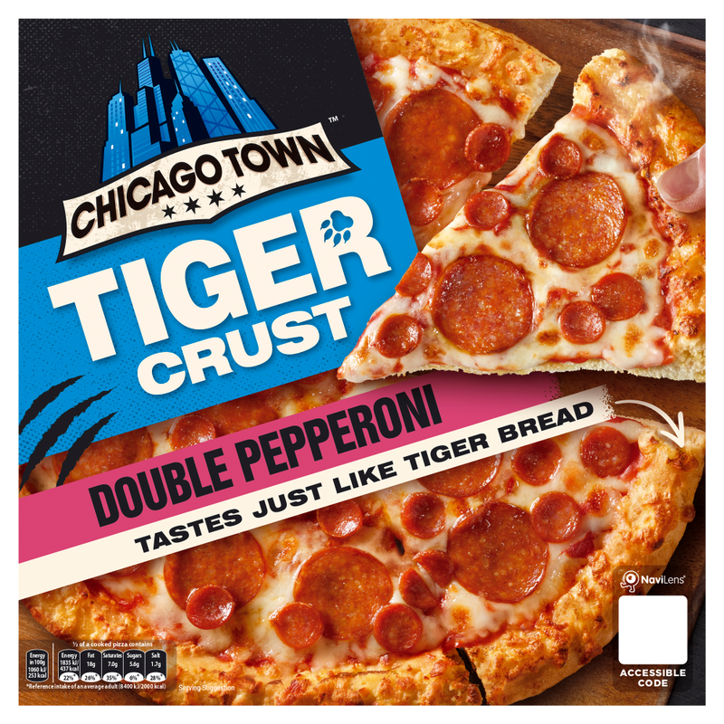 Chicago Town Tiger Crust Double Pepperoni Pizza 320g - Image 1