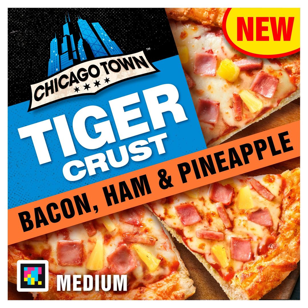 Chicago Town Tiger Crust Bacon, Ham & Pineapple 380g - Image 1