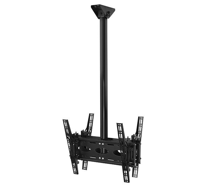 B-Tech Back-to-Back Universal Flat Screen Ceiling Mount with Tilt (VES - Image 1