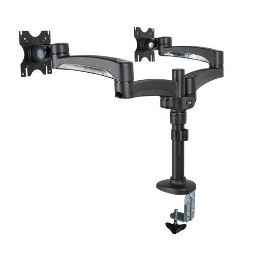 B-Tech Twin Flat Screen Desk Mount with Double Arms - Image 1