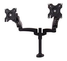 B-Tech Full Motion Twin Flat Screen Desk Mount with Double Arms