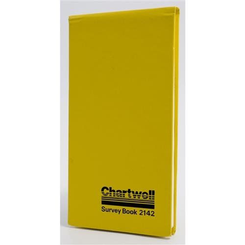 Chartwell Survey Dimension Book Weather Resistant 106x205mm Lined Numbered 1 Up Each Opening 160 Pages Yellow 2142Z - Image 1