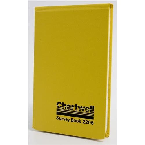 Chartwell Survey Field Book Weather Resistant 106x165mm Lined with 2 Red Centre Lines 160 Pages Yellow 2206Z - Image 1