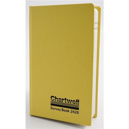 Chartwell Survey Level Collimation Book Weather Resistant 192x120mm 160 Pages Yellow 2426Z - Image 1