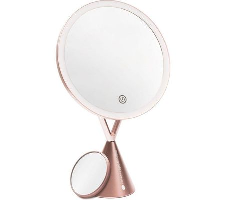 Rio Women's Illuminated HD Makeup Mirror in Rose Gold