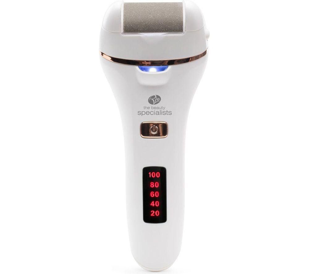 Rio Go Smooth 60 Second Foot File & Pedi Hard Skin Remover in White - Image 1