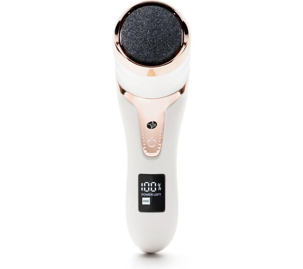 Rio Women's Go Smooth Electric Foot File Hard Skin Remover with Vacuum Action in White - Image 1