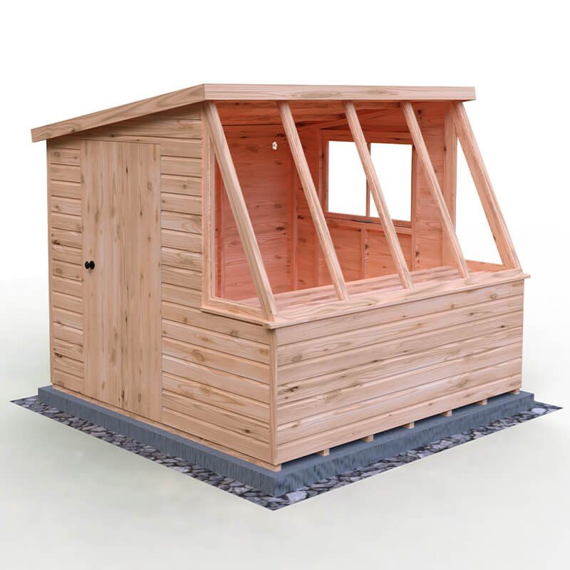 8' x 8' Shire Iceni Pent Potting Shed (2.5m x 2.5m) - Image 1