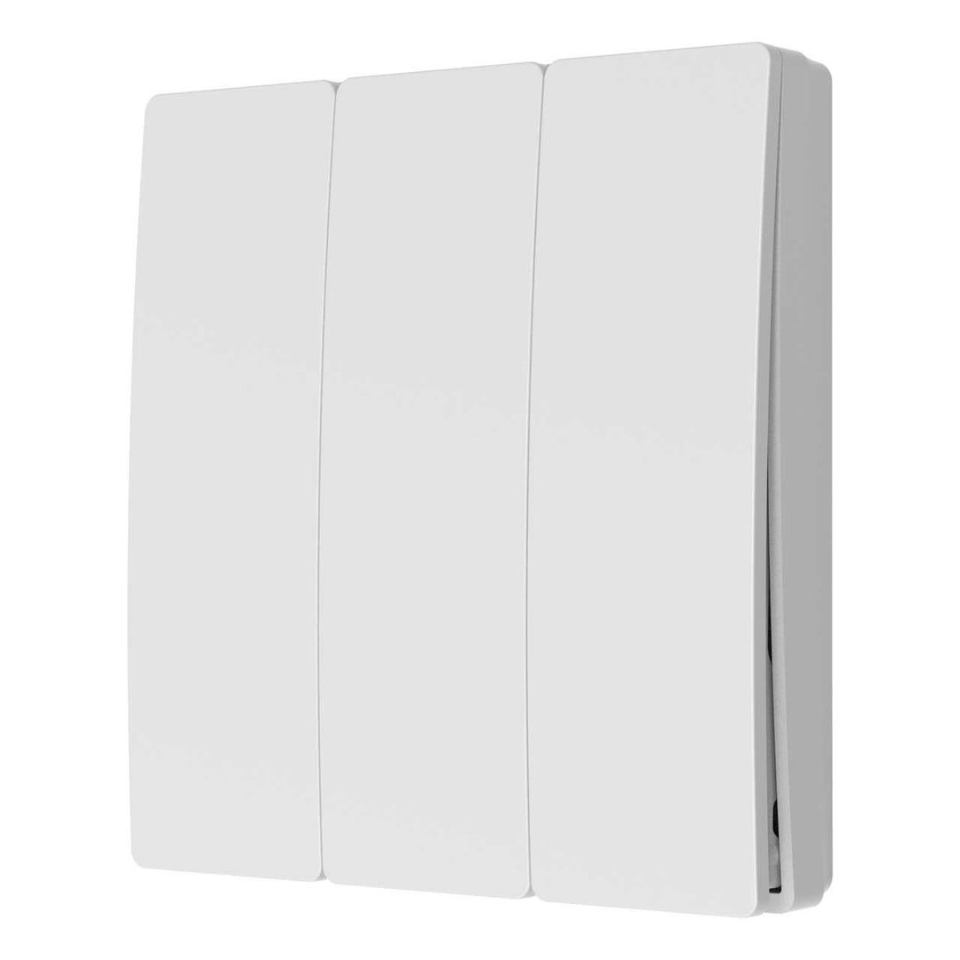 Culina 3 Gang Kinetic Push Switch White - Image 1