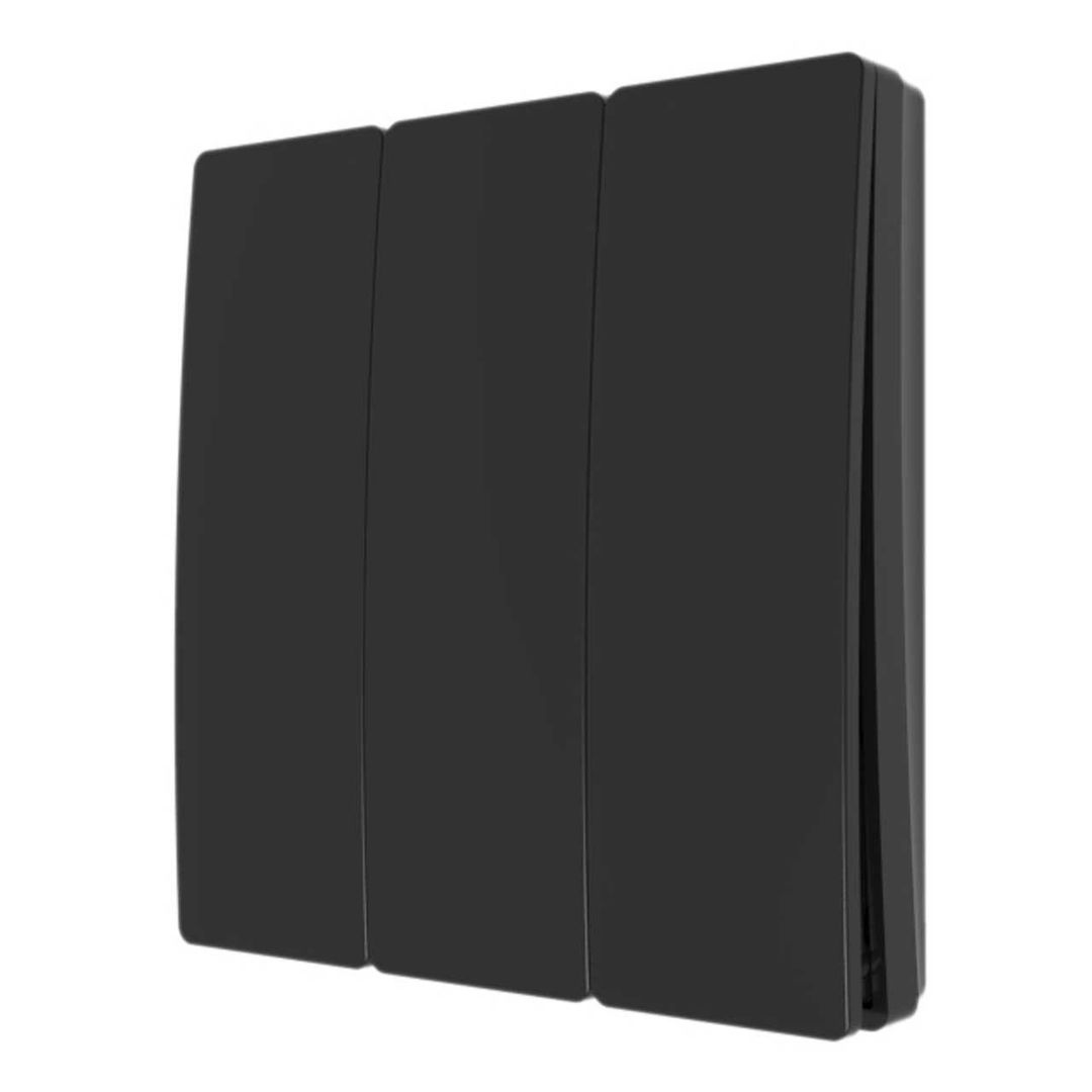 Culina 3 Gang Kinetic Push Switch Black - Image 1