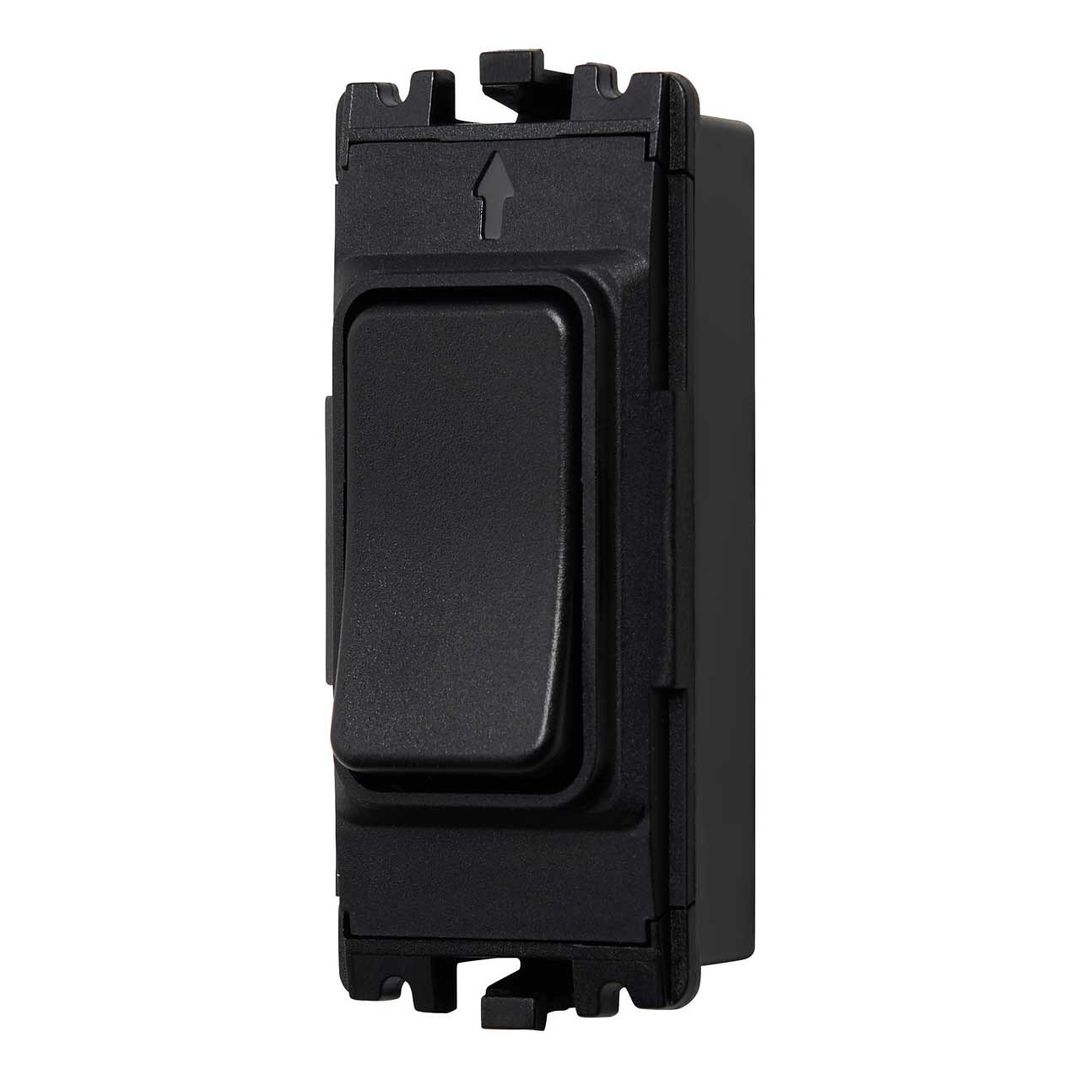 Culina 1 Gang Grid Kinetic Switch Black - Image 1