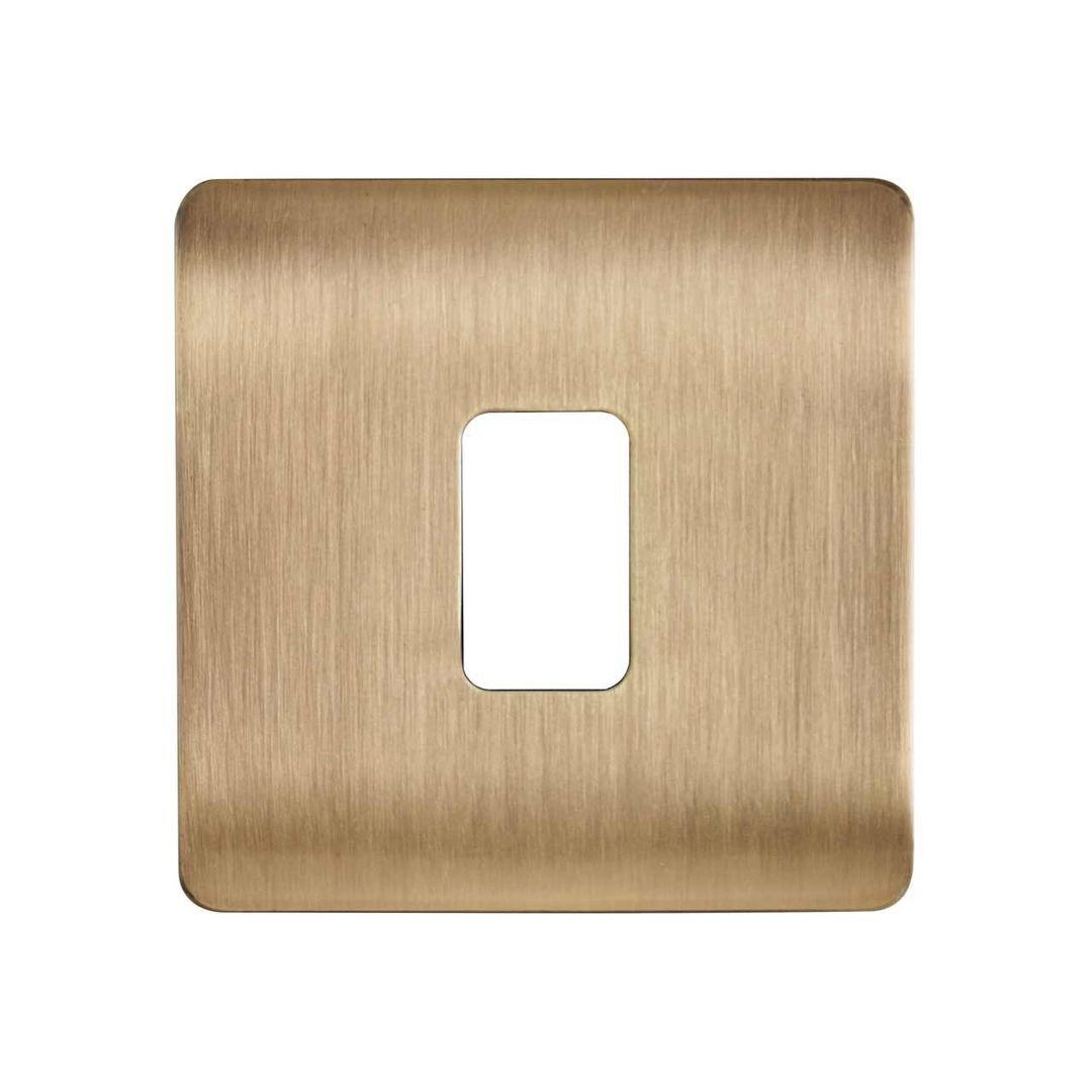 Culina Kinetic Plated 1 Gang Surround Satin Brass - Image 1