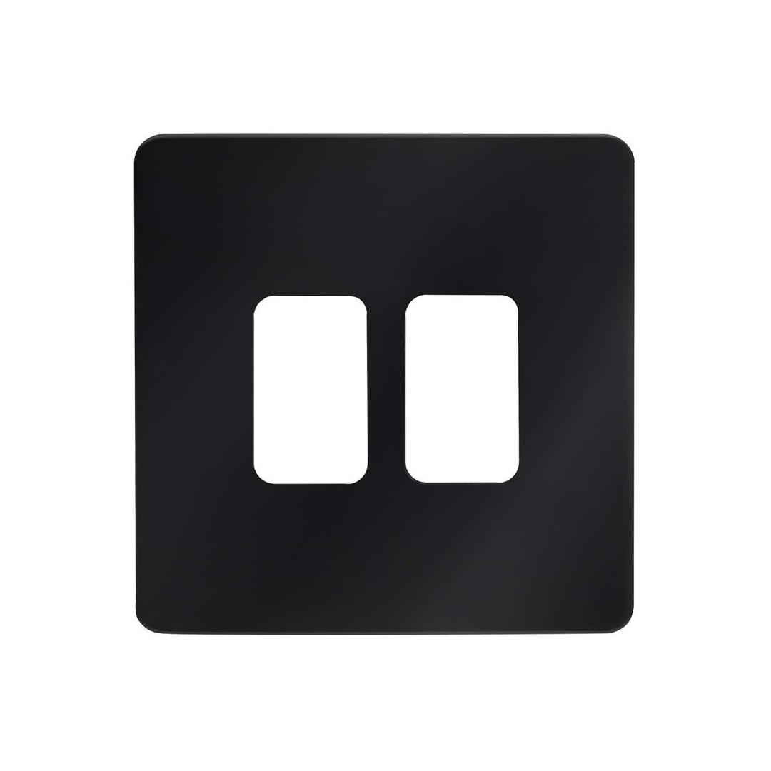 Culina Kinetic Plated 2 Gang Surround Black Chrome - Image 1