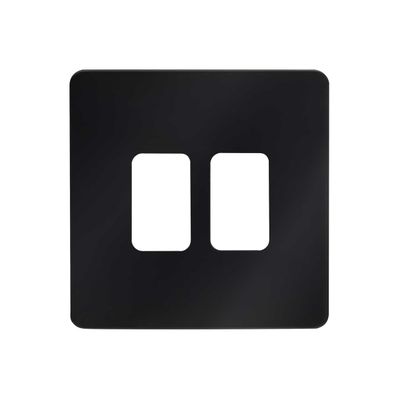 Culina Kinetic Plated 2 Gang Surround Black Chrome