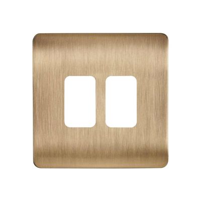 Culina Kinetic Plated 2 Gang Surround Satin Brass