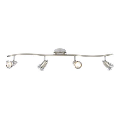 Inlight Elara 4-Light Light Bar Spotlight Satin Nickel and Chrome
