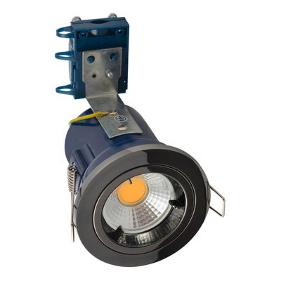 Electralite Yate Fire Rated Downlight IP20 in Black Chrome