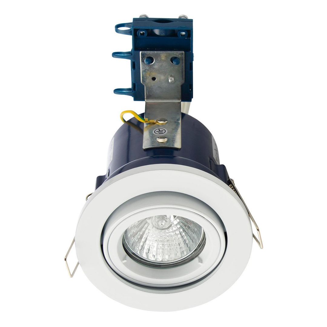 Electralite Yate Tiltable Fire Rated Downlight IP20 White - Image 1