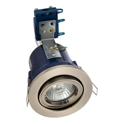 Electralite Yate Tiltable Fire Rated Downlight IP20 Satin Chrome