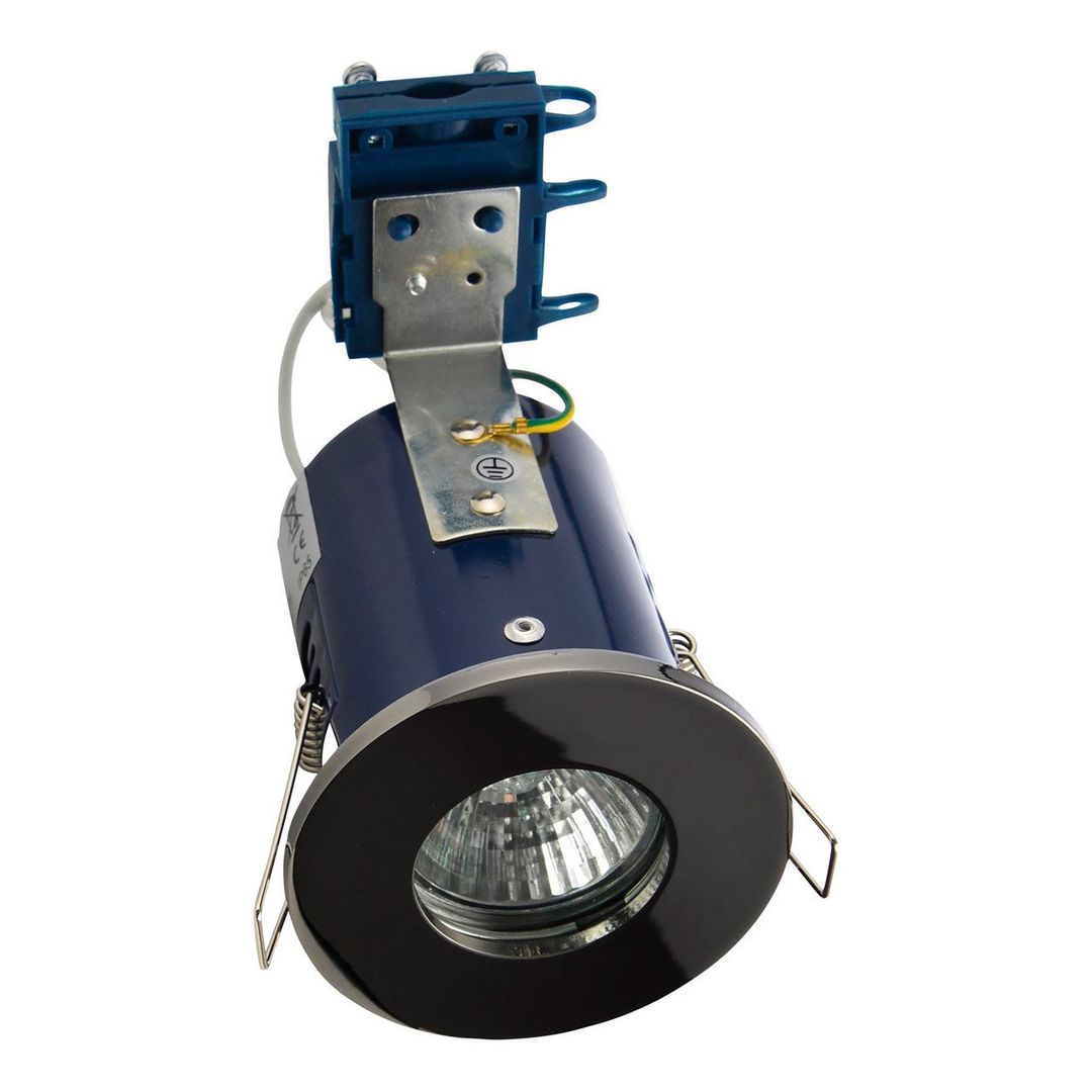 Electralite Yate Fire Rated Downlight IP65 Black Chrome - Image 1