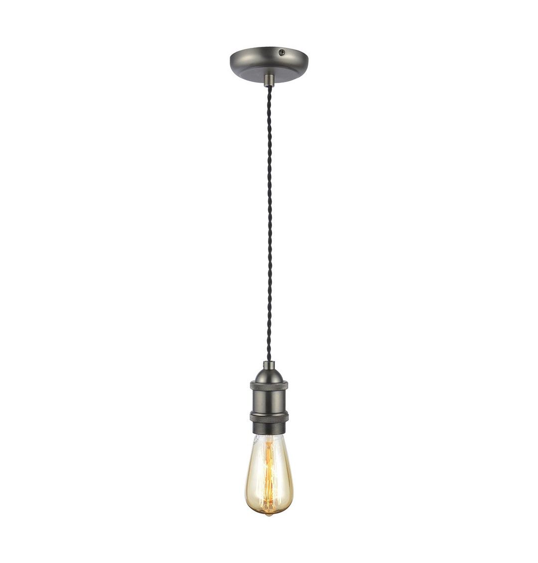 Inlight Dale E27 Pendant Cord Set Pewter & Black - Image 1