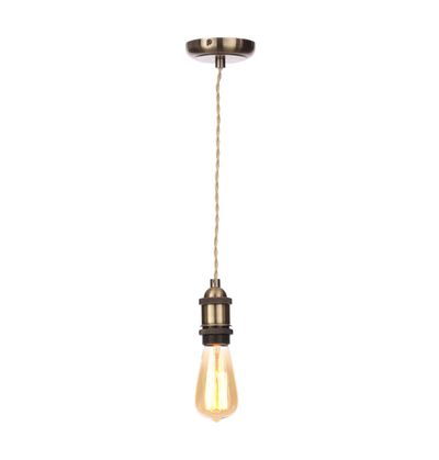 Inlight Dale E27 Pendant Cord Set Antique Brass & Champagne
