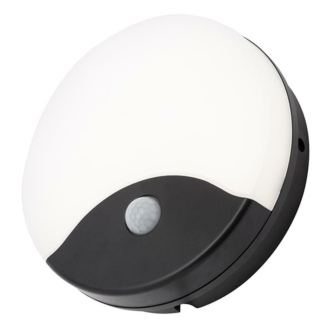 Coast Turus 15W LED Round Bulkhead With PIR Sensor Black - Image 1