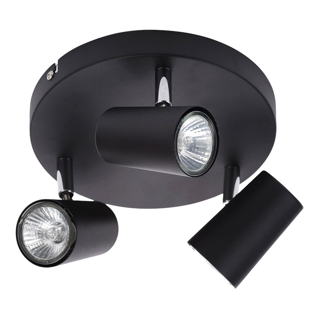 Inlight Harvey 3-Light Ceiling Spotlight Black - Image 1