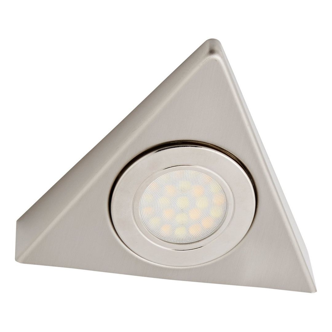 Culina Faro LED Triangular Under Cabinet Light 1.5W Tri-Colour CCT Opal in Satin Nickel - Image 1