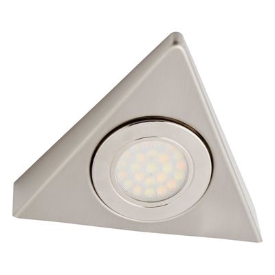Culina Faro LED Triangular Under Cabinet Light 1.5W Tri-Colour CCT Opal in Satin Nickel