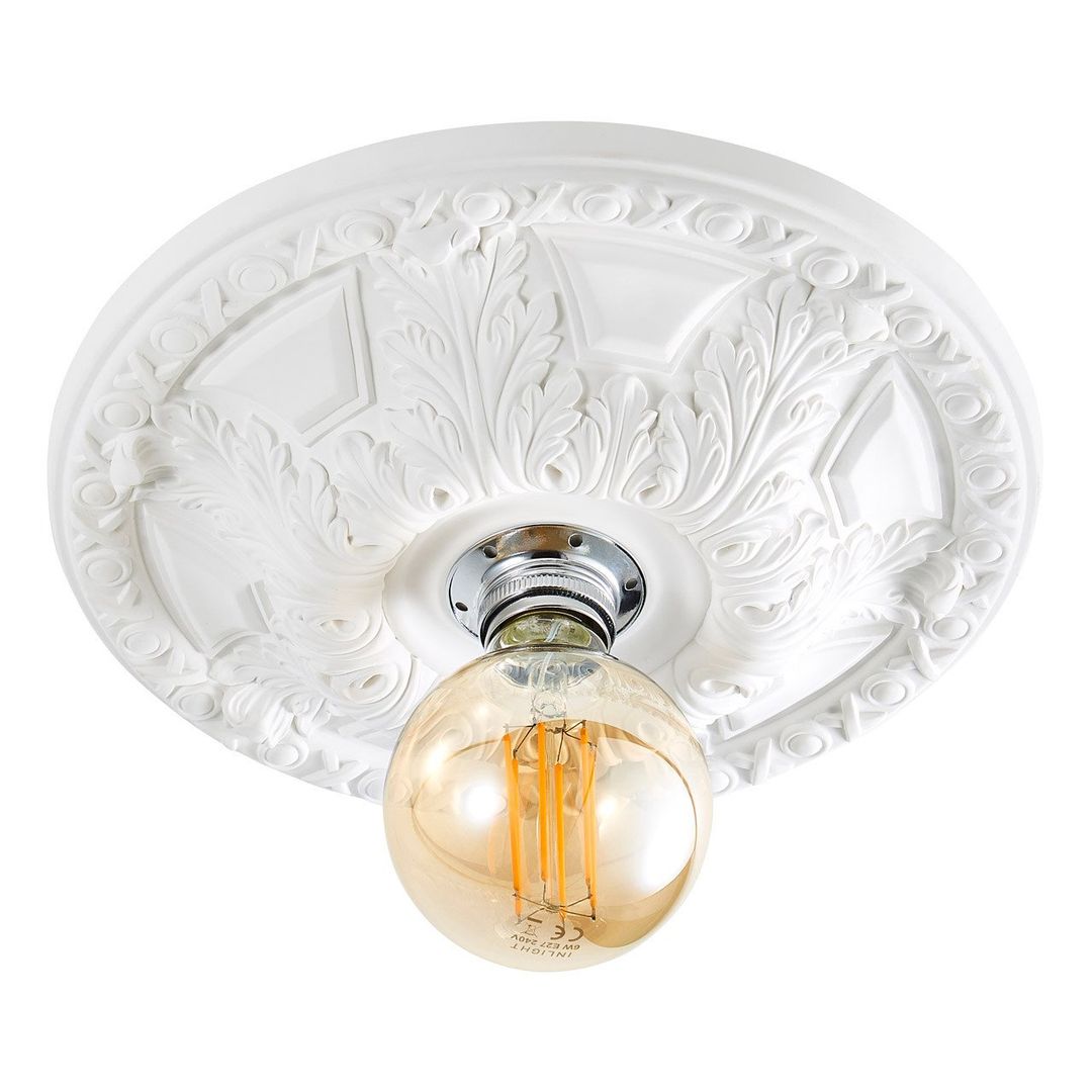 Inlight 300mm Motril Paintable Ceiling Mount White - Image 1