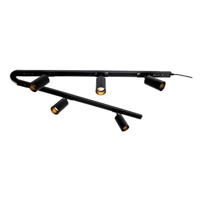Inlight Cayo 5 Head 2 x 0.8m Track Light Kit in Black