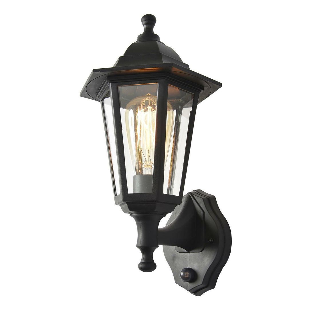 Coast Bianca Wall Lantern With PIR Sensor Black - Image 1