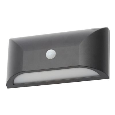 Coast Poole 5W LED Up or Down Wall Light with PIR Sensor Black