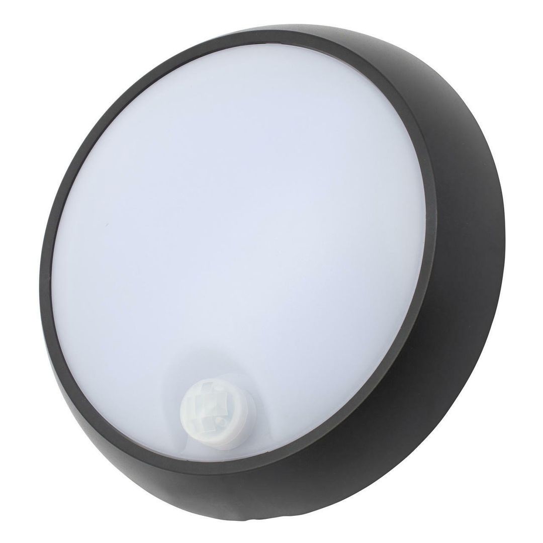 Coast Cano 8W LED Small Round Bulkhead With PIR Sensor Black - Image 1