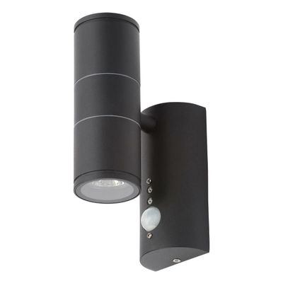 Coast Islay Up and Down Wall Light with PIR Sensor Black