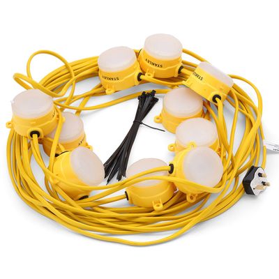 Stanley 240V LED 10x8W 22-Metre Festoon Work Light