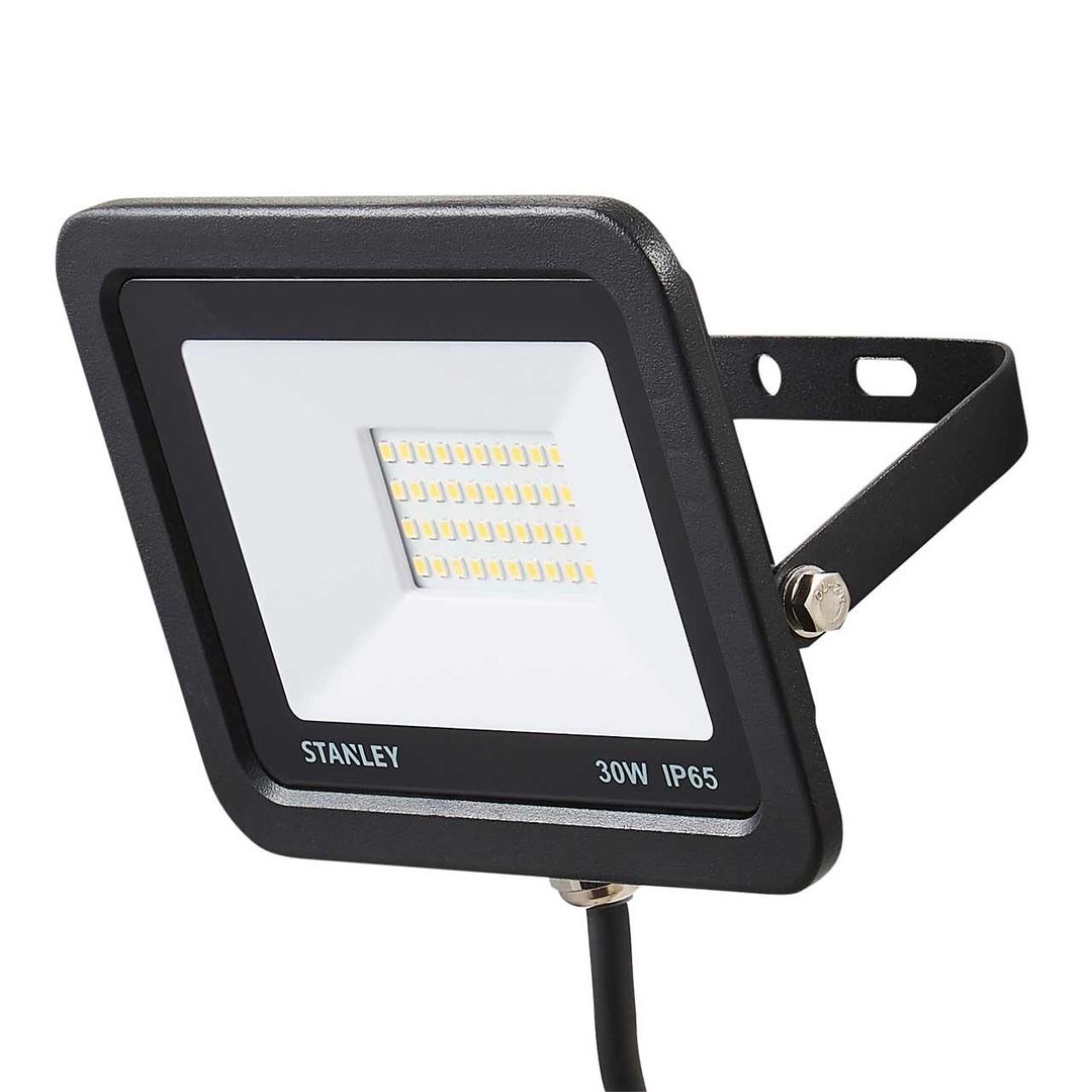 Stanley 30W Slimline LED Floodlight in Black - Image 1