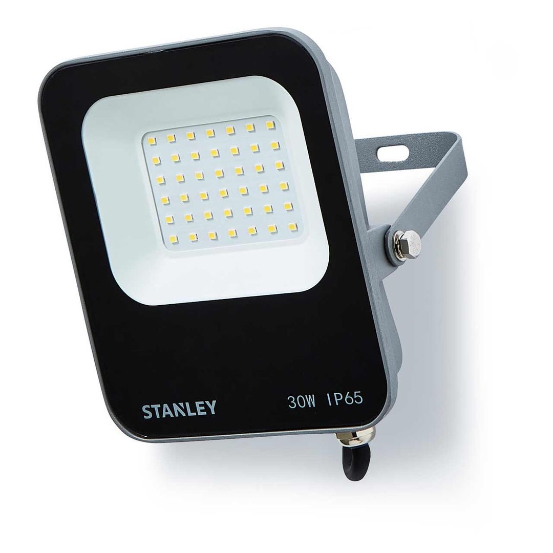 Stanley 30W LED Floodlight in Black & Anthracite - Image 1