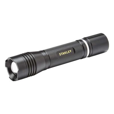 Stanley 650 Lumen Rechargeable LED Adjustable Hand Torch in Black & Yellow