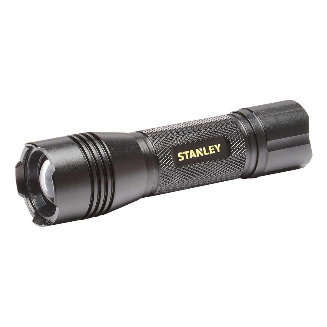 Stanley 350 Lumen Battery Powered LED Adjustable Hand Torch in Black & Yellow - Image 1