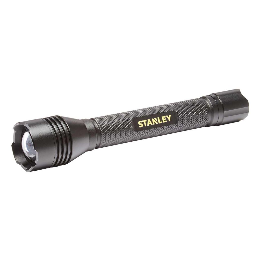 Stanley 280 Lumen Battery Powered LED Adjustable Hand Torch in Black & Yellow - Image 1