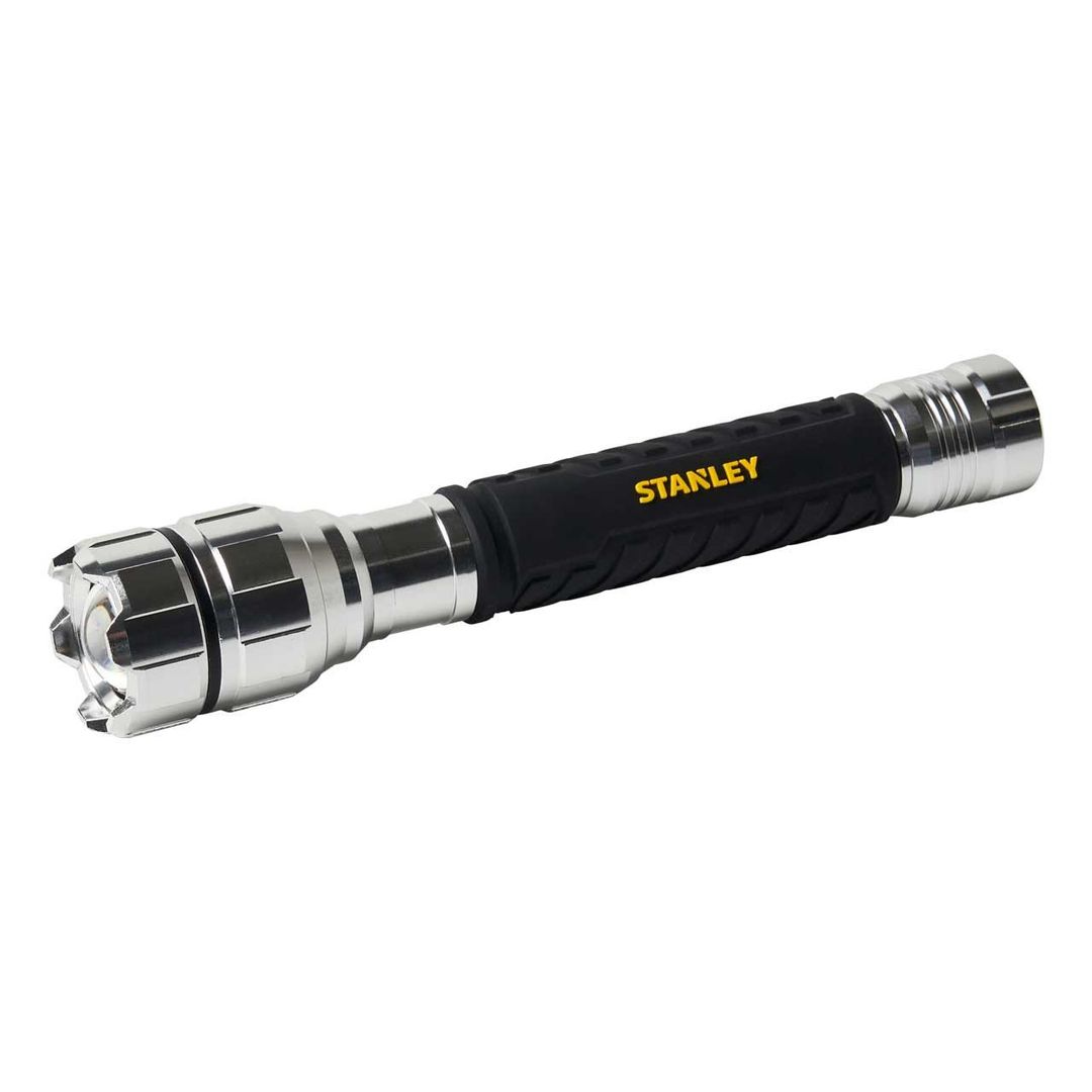 Stanley 500 lumen Battery Powered LED Hand Torch in Silver & Black - Image 1